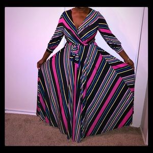 Multi color long dress